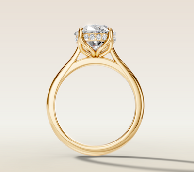 Oval hidden halo