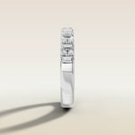 1317 - Emerald and Round Shaped Half Eternity Band, view 7