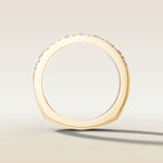 1317 - Emerald and Round Shaped Half Eternity Band, view 2