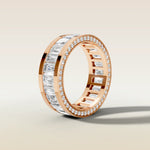1550.2 - Channel Set Emerald Wedding Band, view 9