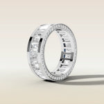 1550.2 - Channel Set Emerald Wedding Band, view 5