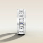 1550.2 - Channel Set Emerald Wedding Band, view 7