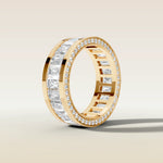 1550.2 - Channel Set Emerald Wedding Band, view 1