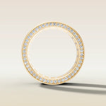 1550.2 - Channel Set Emerald Wedding Band, view 2