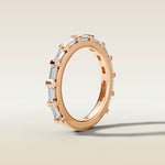 1659.1 - Baguette East West Half Bezel Wedding Band, view 9