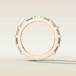 1659.1 - Baguette East West Half Bezel Wedding Band, view 10