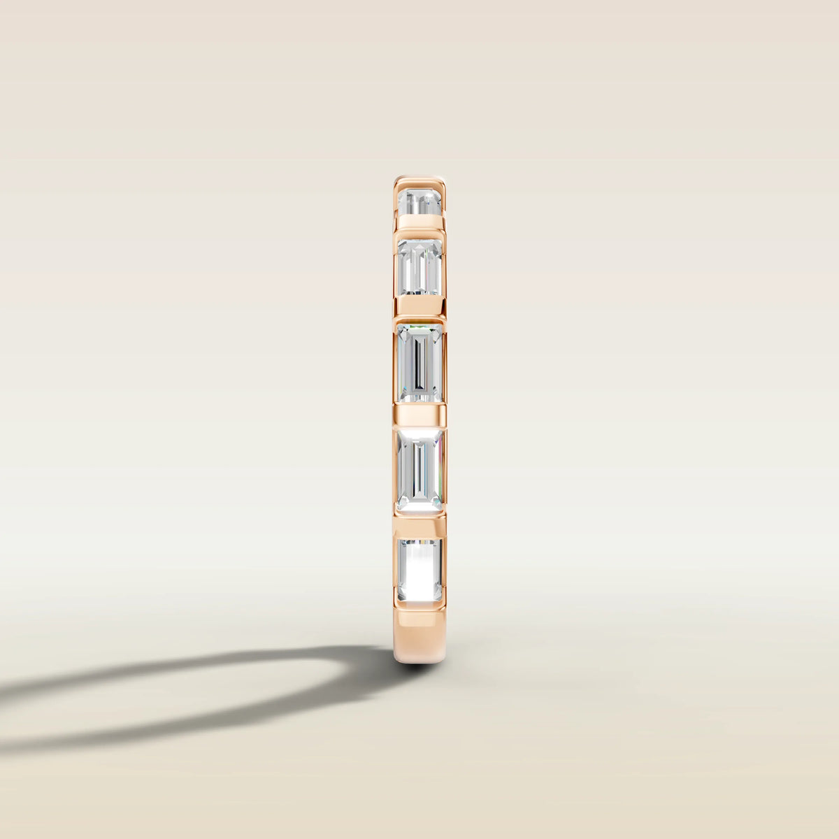 1659.1 - Baguette East West Half Bezel Wedding Band, view 11