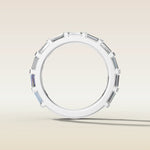 1659.1 - Baguette East West Half Bezel Wedding Band, view 6
