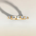 1659.1 - Baguette East West Half Bezel Wedding Band, view 4