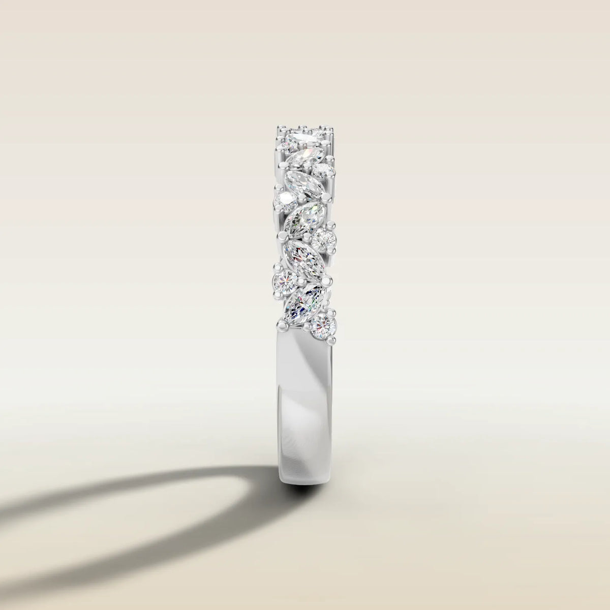 1778.1 - Marquise and Round Half Eternity Band, view 7