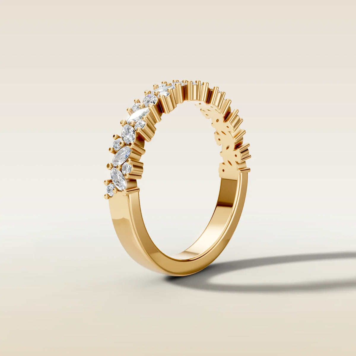 1778.1 - Marquise and Round Half Eternity Band, view 1