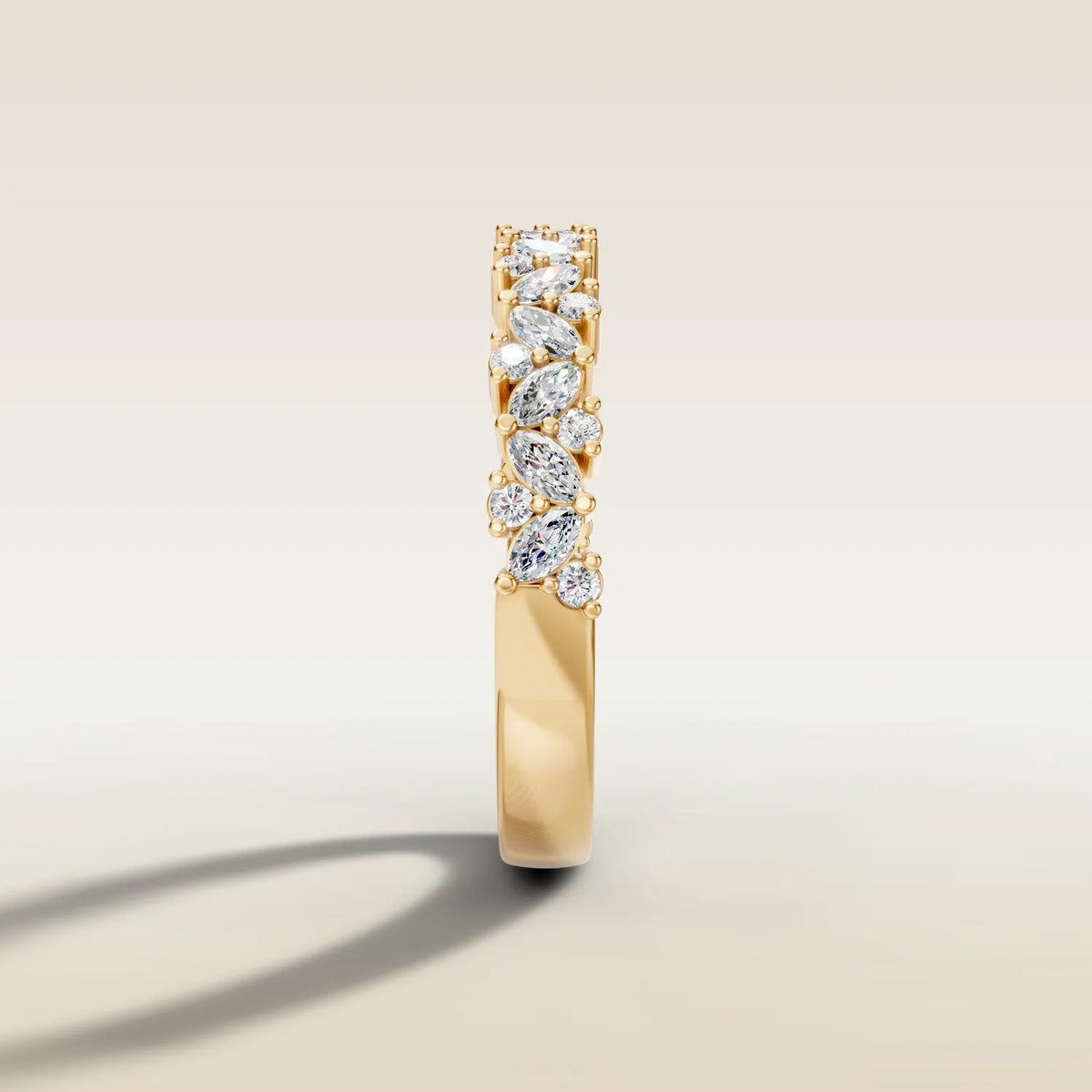 1778.1 - Marquise and Round Half Eternity Band, view 3