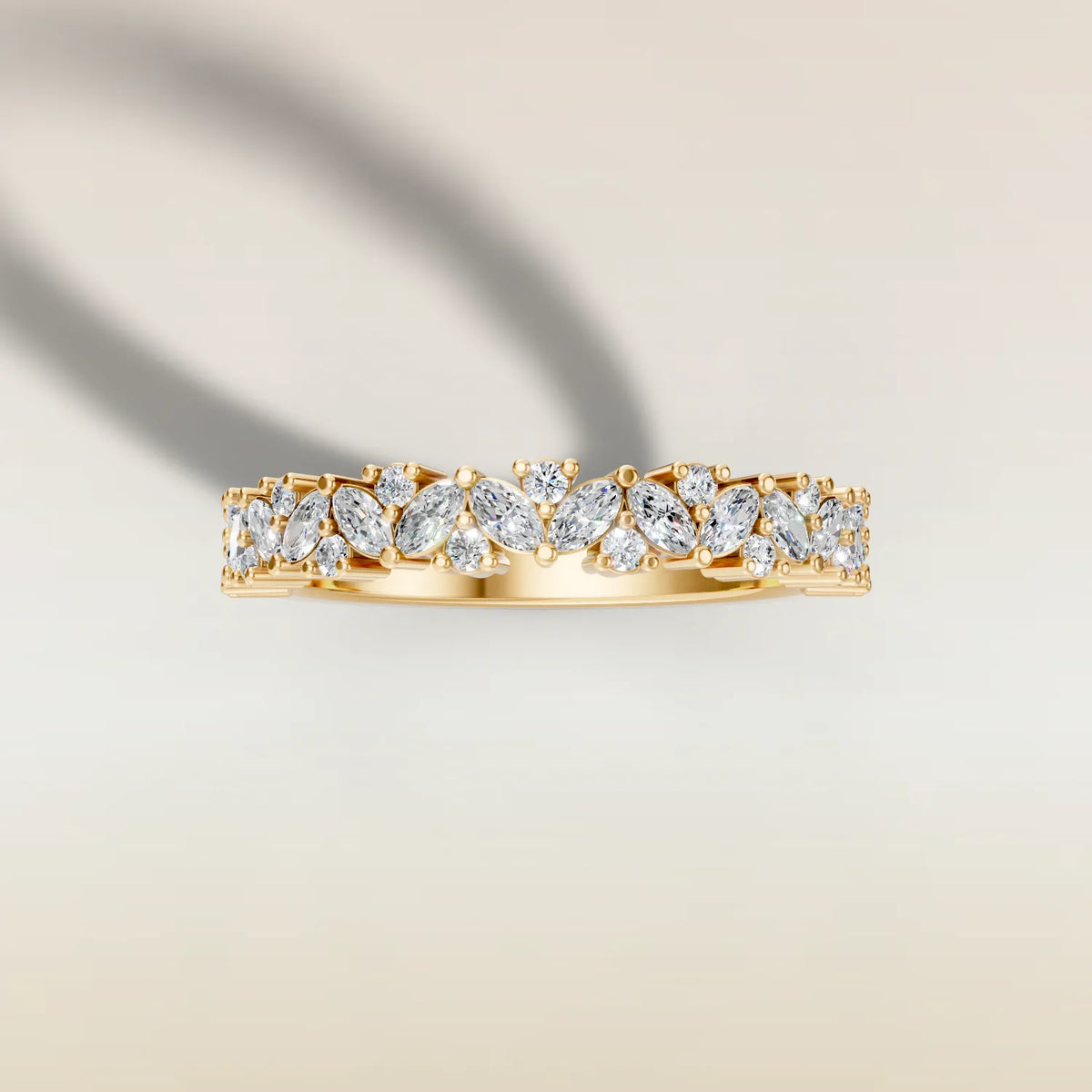 1778.1 - Marquise and Round Half Eternity Band, view 4