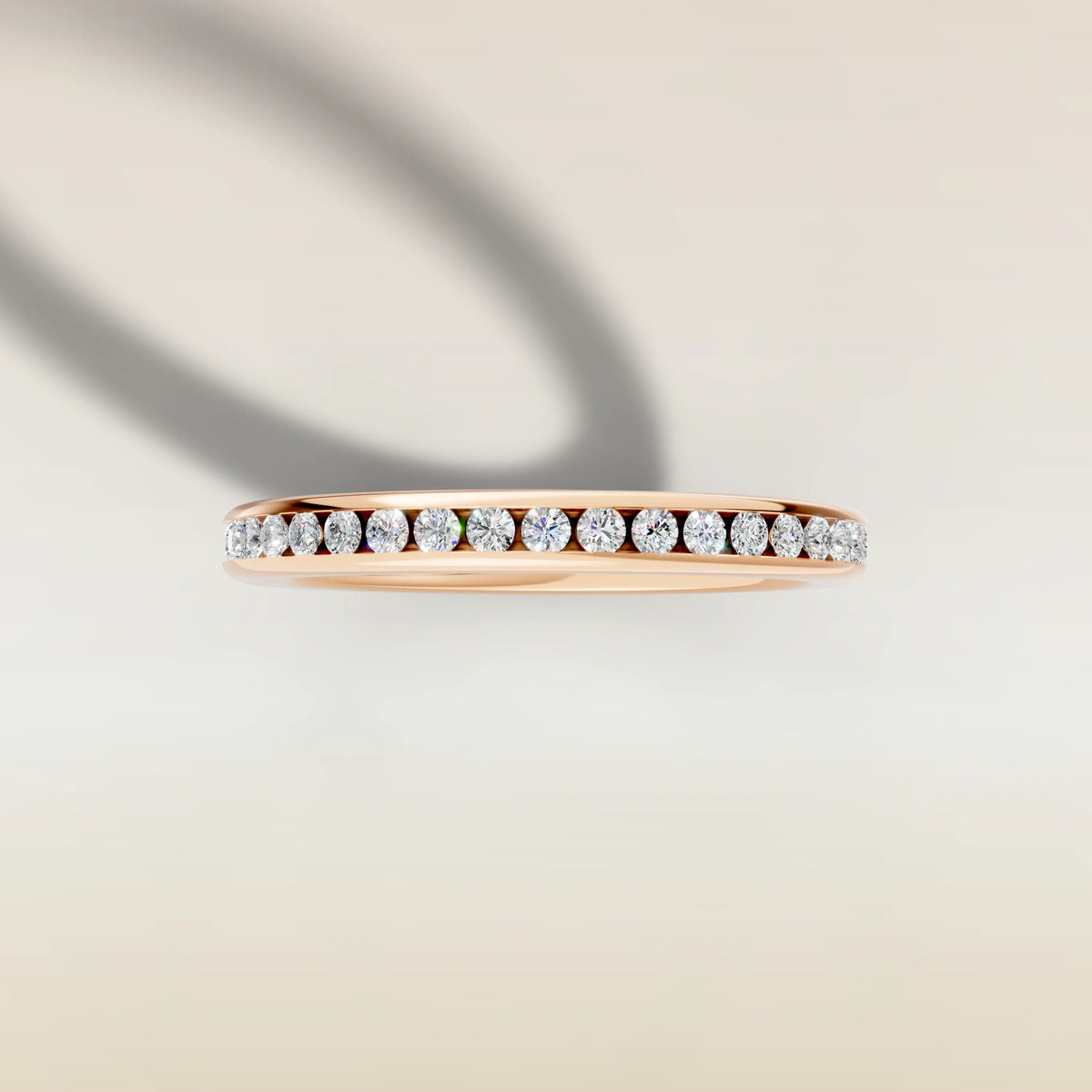 1885.2 - 3/4 Channel Set Round Diamond Band, view 12