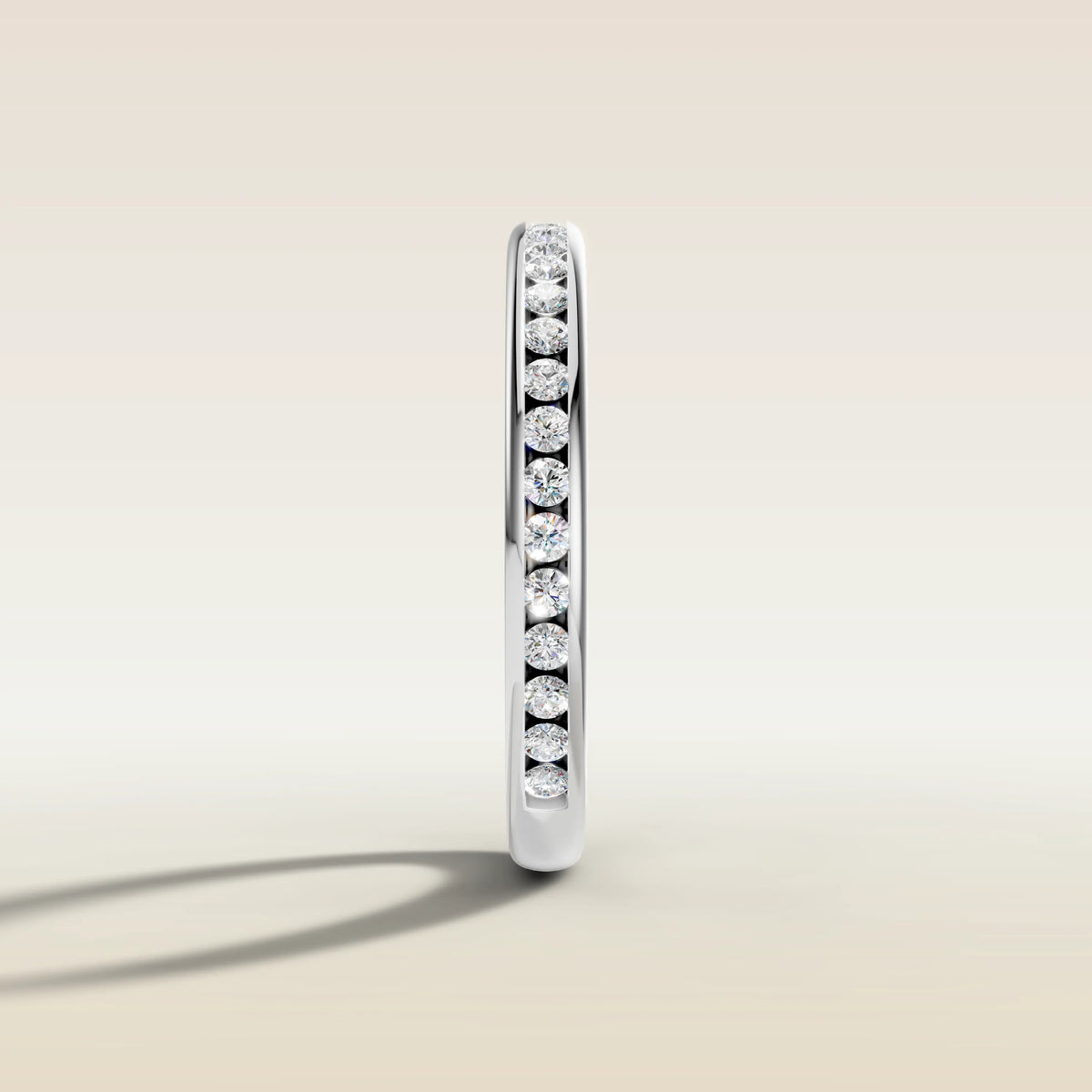 1885.2 - 3/4 Channel Set Round Diamond Band, view 7