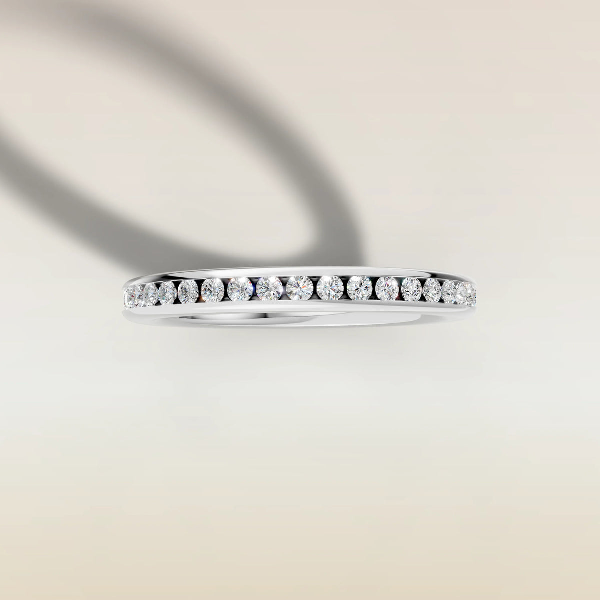 1885.2 - 3/4 Channel Set Round Diamond Band, view 8
