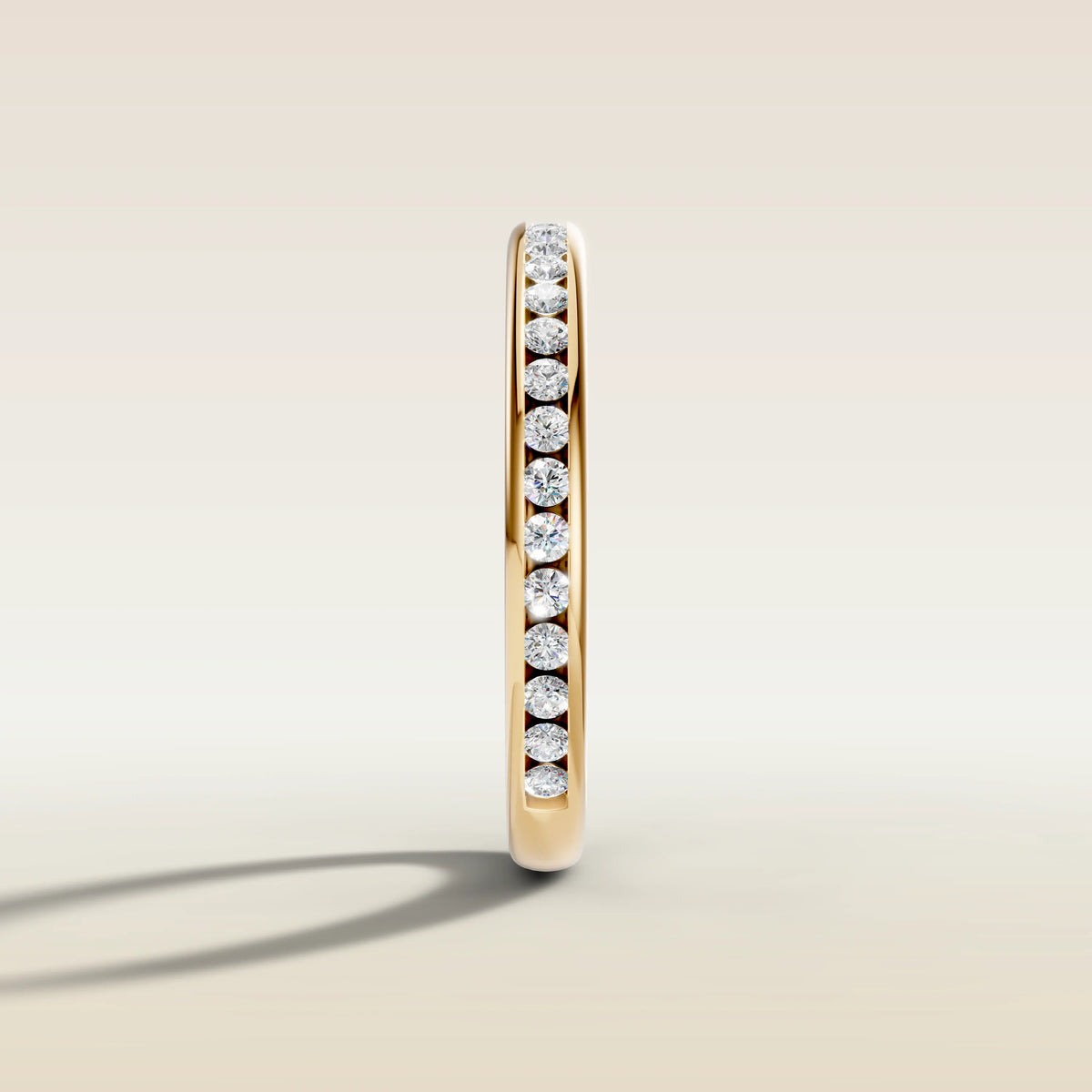 1885.2 - 3/4 Channel Set Round Diamond Band, view 3
