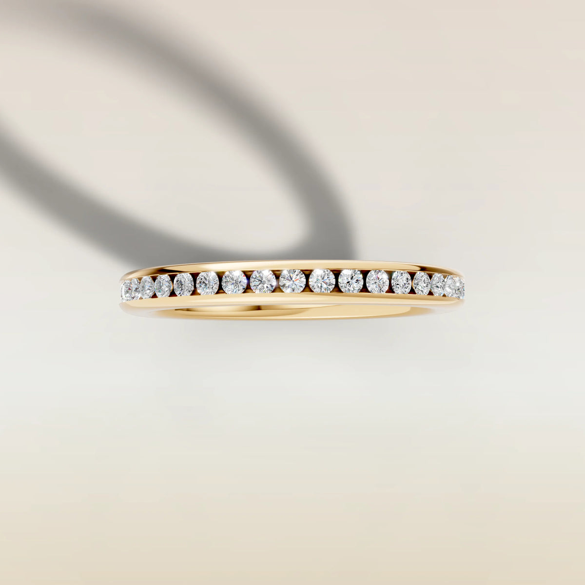 1885.2 - 3/4 Channel Set Round Diamond Band, view 4