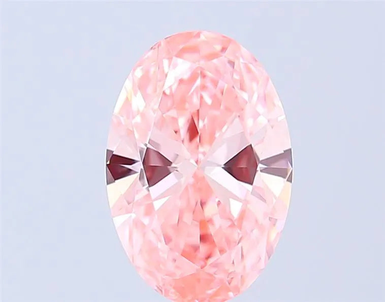 2.00ct Oval Lab Grown Diamond (Colour Fancy Vivid Pink, Clarity VVS2, IGI Certified)