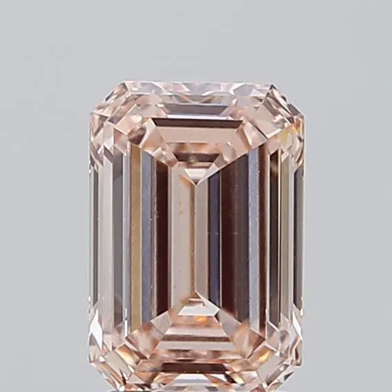 2.03ct Emerald Lab Grown Diamond (Colour Fancy Intense Orangey Pink, Clarity VS1, IGI Certified)