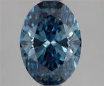 2.07ct Oval Lab Grown Diamond (Colour Fancy Vivid Blue, Clarity VVS2, IGI Certified)