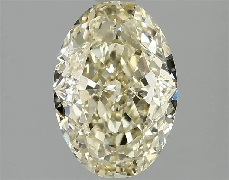 2.10ct Oval Lab Grown Diamond (Colour Fancy Light Yellow, Clarity VS2, IGI Certified)