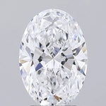 2.50ct Oval Lab Grown Diamond (Colour D, Clarity IF, IGI Certified)