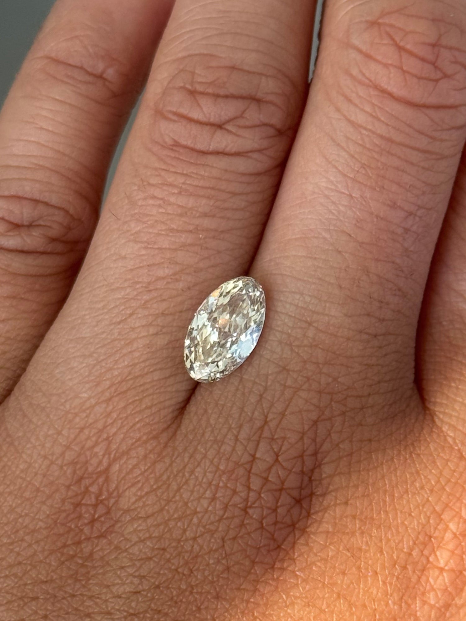 2.50ct moval champagne diamond