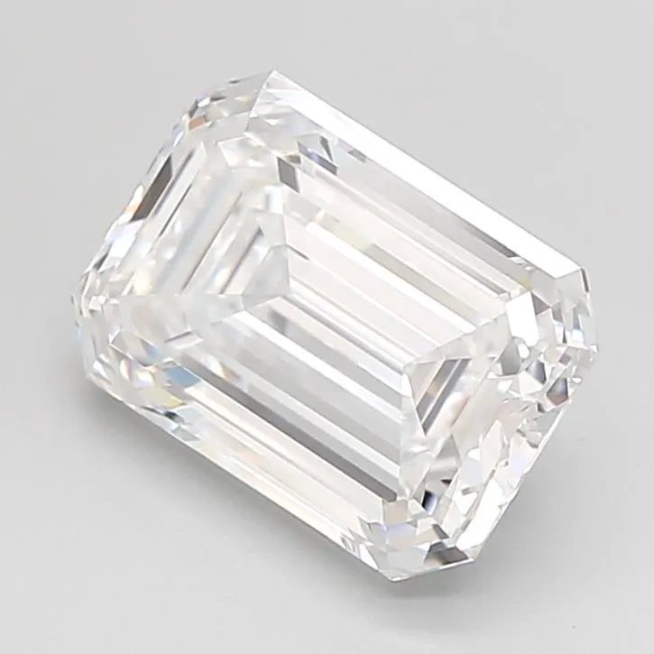 2.66ct Emerald Lab Grown Diamond (Colour D, Clarity IF, Cut EX, IGI Certified)