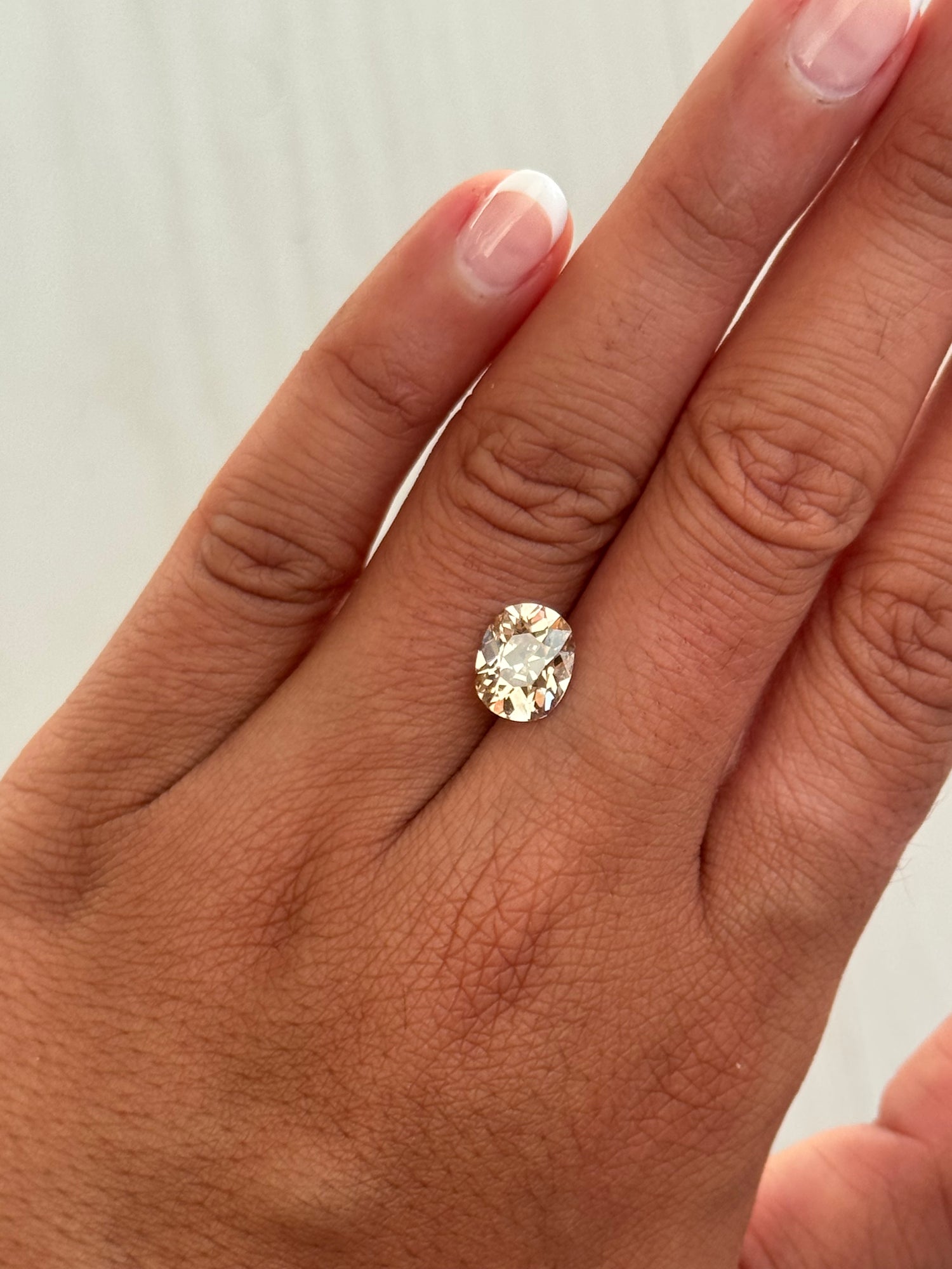 2.70ct cushion champagne diamond