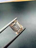 Natural 3.04ct Emerald Cut Peach Sapphire
