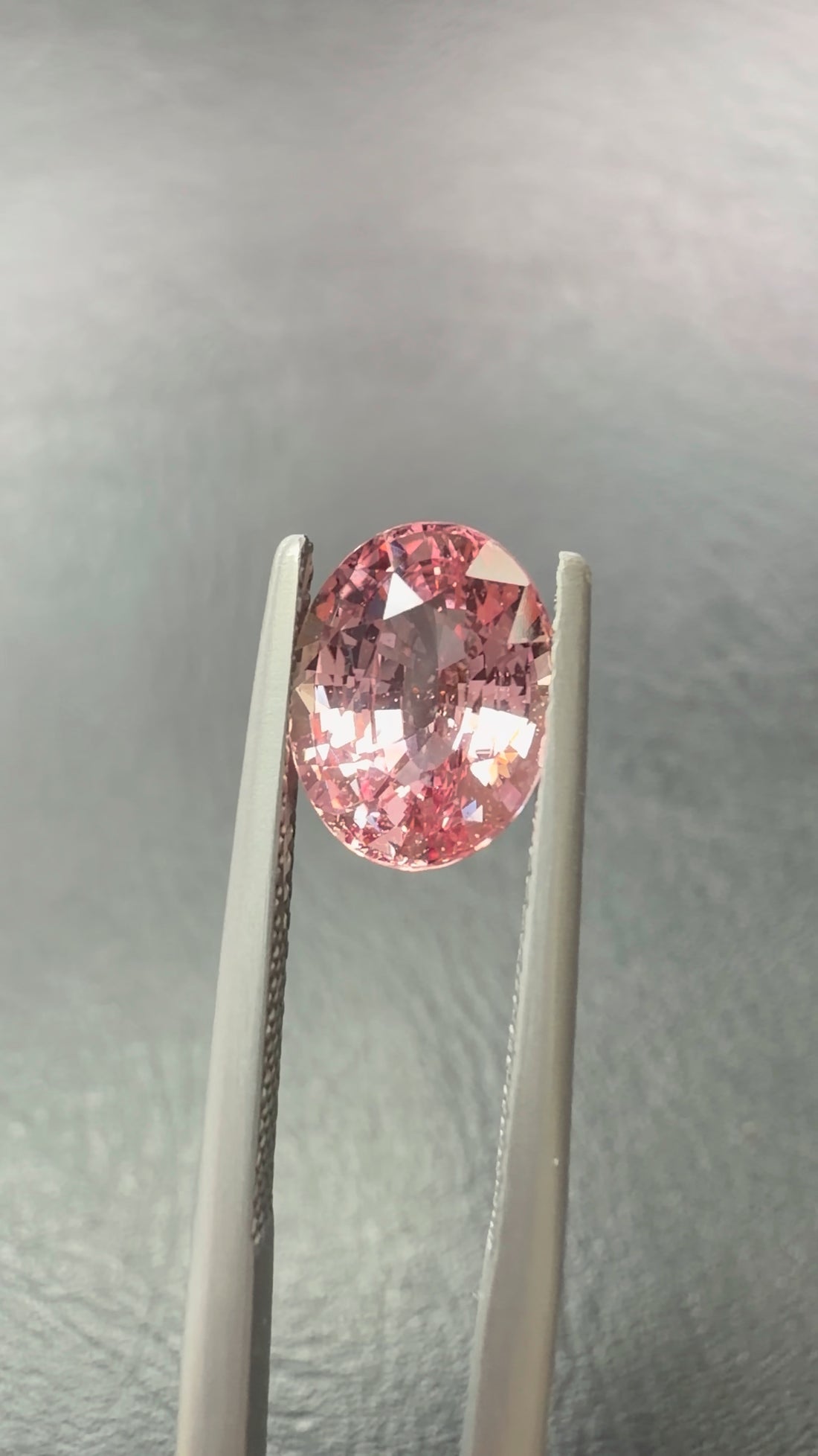3.34ct Oval Padparadscha Sapphire