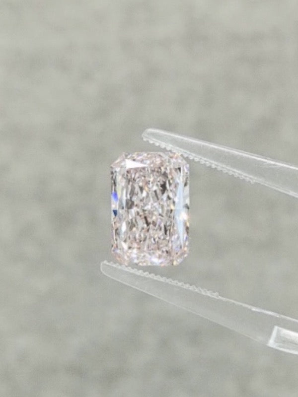 3.58ct Radiant Pink Lab Diamond, Fancy Light Pink