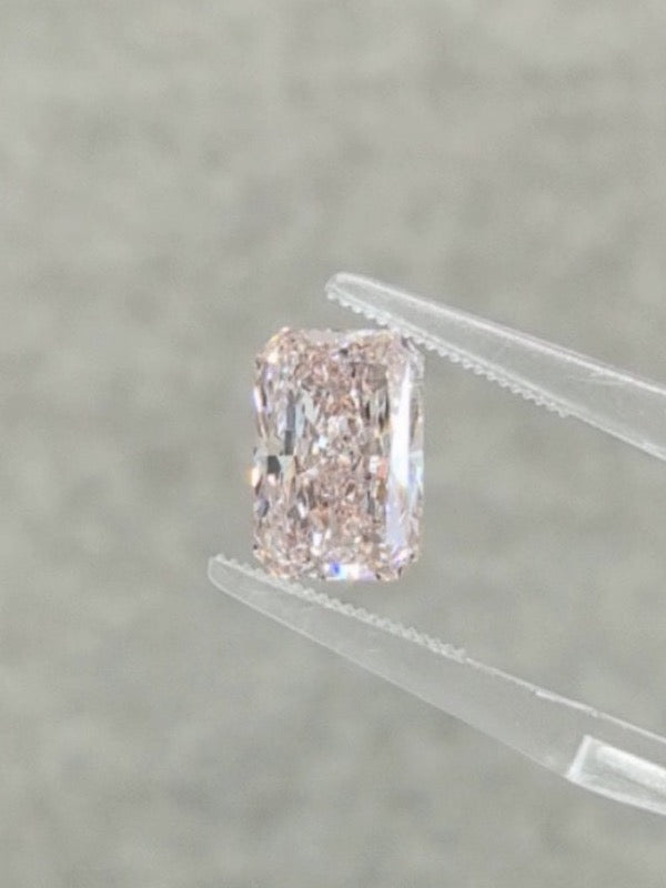 3.60ct Radiant Pink Lab Diamond, Fancy Pink