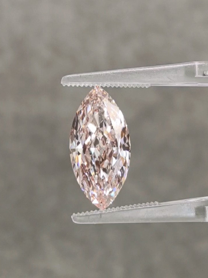3.86ct Marquise Pink Lab Diamond, Fancy Pink