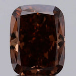 3.00ct Cushion modified Lab Grown Diamond (Colour Fancy Deep Brown, Clarity VS1, IGI Certified)
