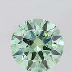 3.00ct Round Lab Grown Diamond (Colour Fancy Vivid Green, Clarity VS1, Cut ID, IGI Certified)