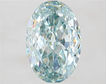 3.85ct Oval Lab Grown Diamond (Colour Fancy Intense Blueish Green, Clarity VS1, IGI Certified)