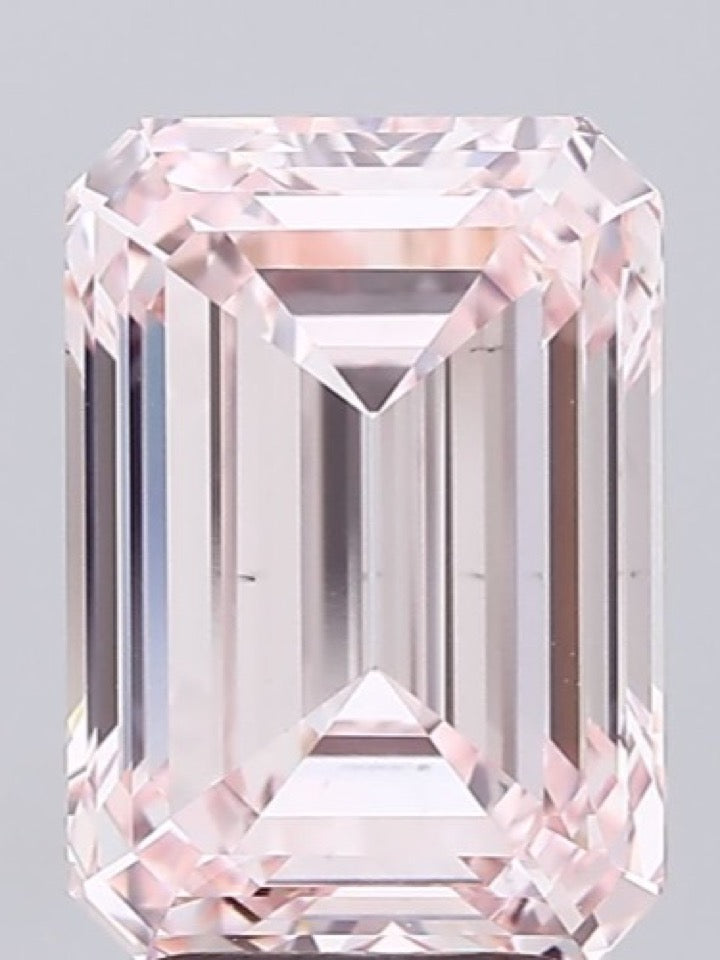 4.01ct Emerald Pink Lab Diamond, Fancy Intense Pink