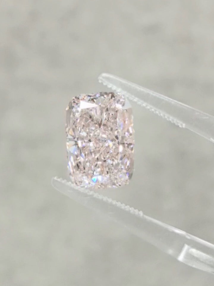 4.25ct Cushion Pink Lab Diamond, Fancy Light Pink