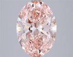 4.01ct Oval Lab Grown Diamond (Colour Fancy Vivid Pink, Clarity VVS2, IGI Certified)