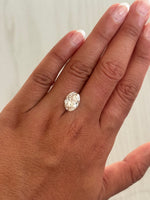 4.05ct oval champagne diamond