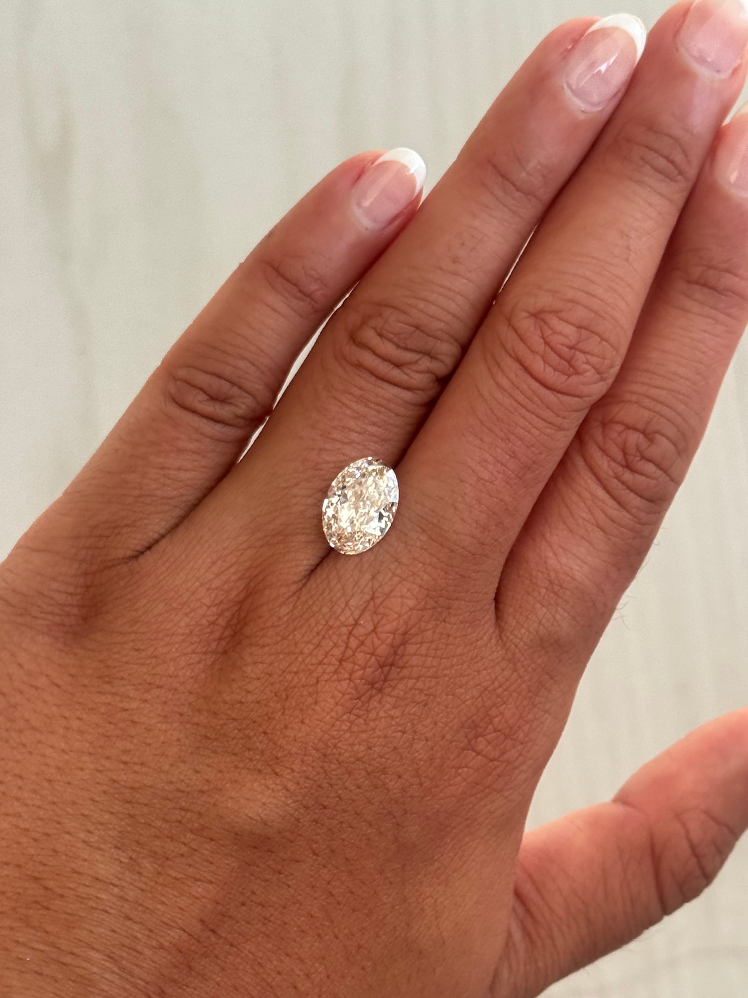 4.05ct oval champagne diamond