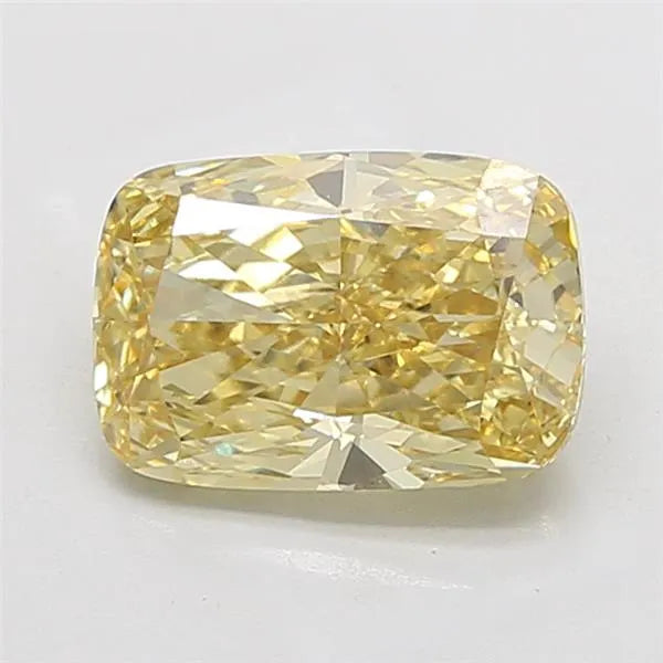 4.06ct Cushion modified Lab Grown Diamond (Colour Fancy Intense Yellow, Clarity VVS2, IGI Certified)