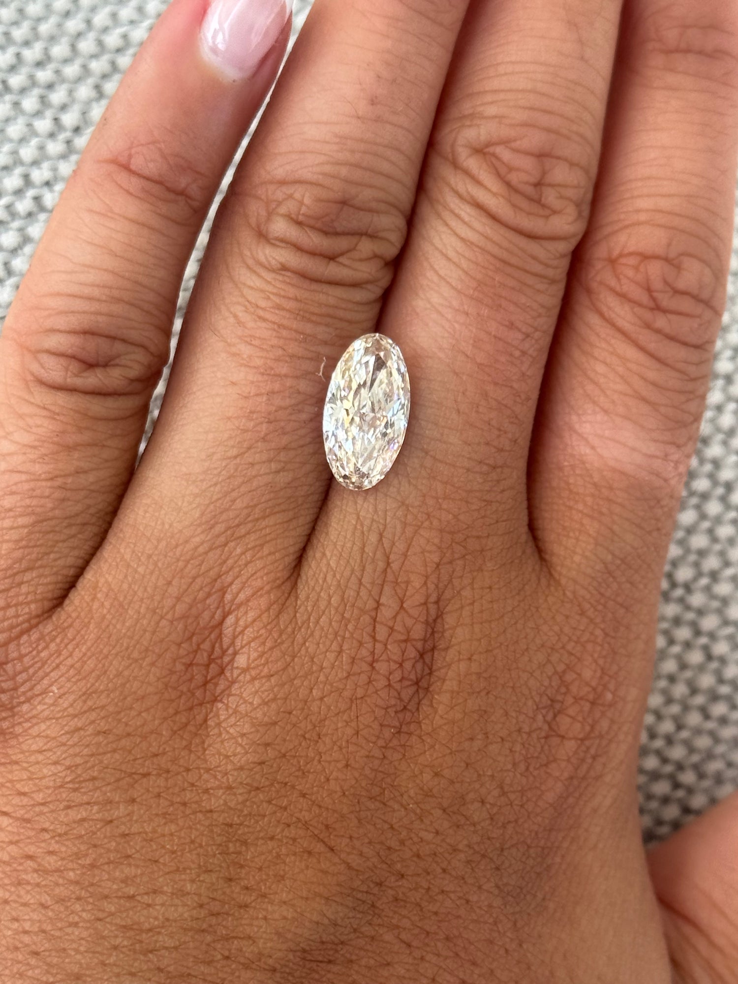 4.16ct moval champagne diamond