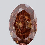 4.71ct Oval Lab Grown Diamond (Colour Fancy Intense Brown Pink, Clarity VS2, IGI Certified)