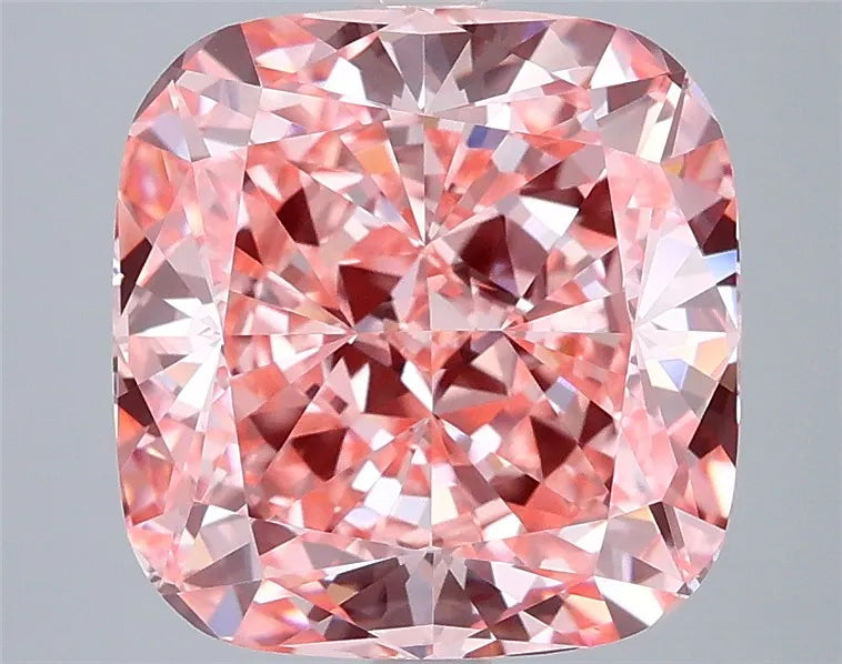 5.00ct Cushion modified Lab Grown Diamond (Colour Fancy Vivid Pink, Clarity VVS2, IGI Certified)