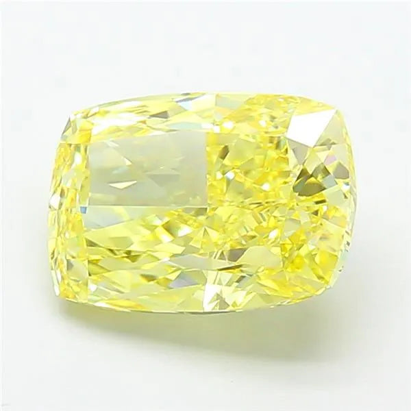5.00ct Cushion modified Lab Grown Diamond (Colour Fancy Vivid Yellow, Clarity VVS2, IGI Certified)