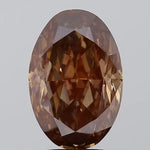 5.00ct Oval Lab Grown Diamond (Colour Fancy Deep Brown Pink, Clarity VS2, IGI Certified)