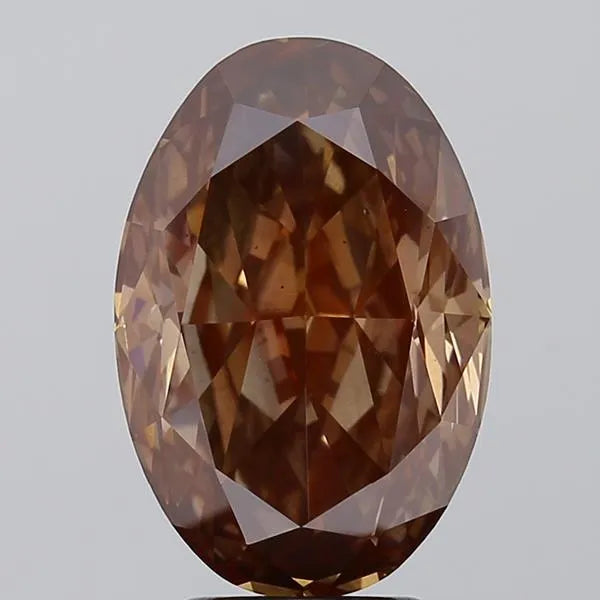 5.00ct Oval Lab Grown Diamond (Colour Fancy Deep Brown Pink, Clarity VS2, IGI Certified)